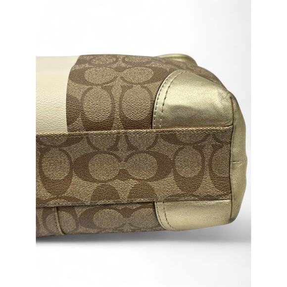 Coach Signature Stripe Heritage Tote Bag - Picture 12 of 16